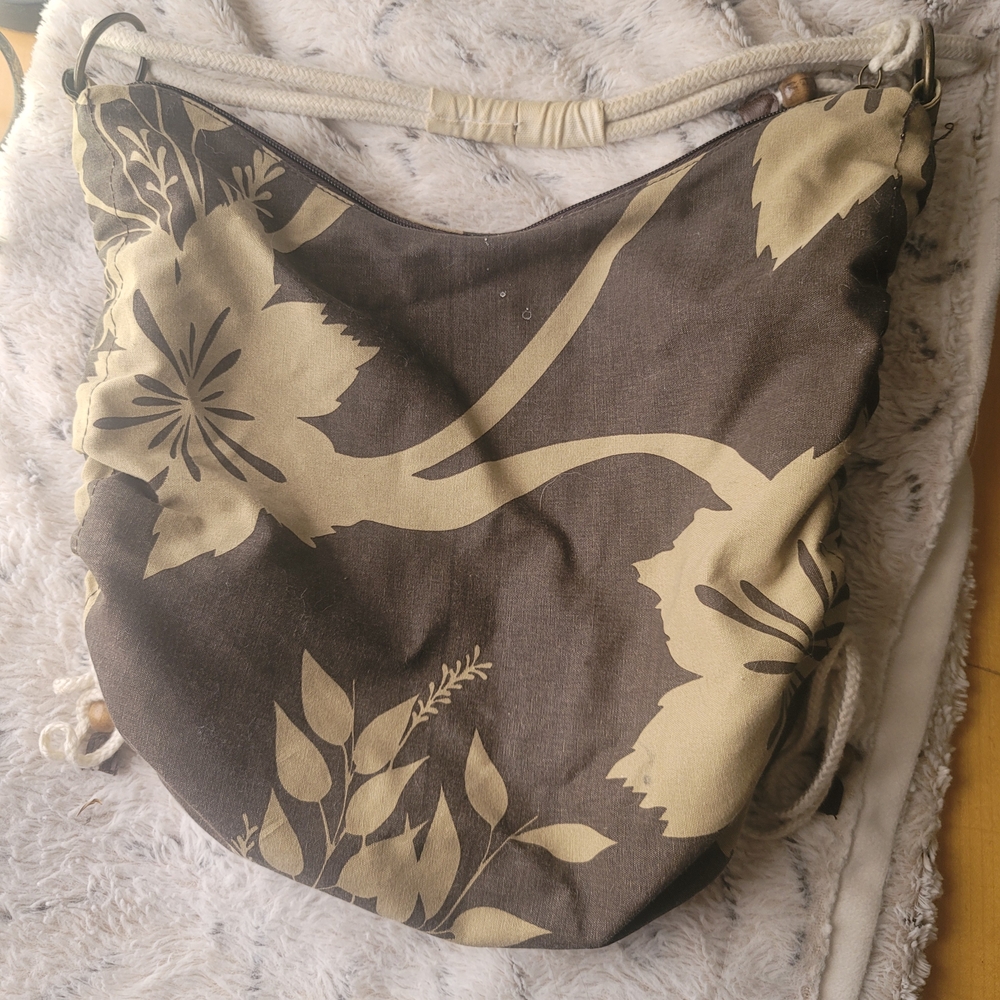 O'Neill Floral Hobo Bag in Brown and Tan